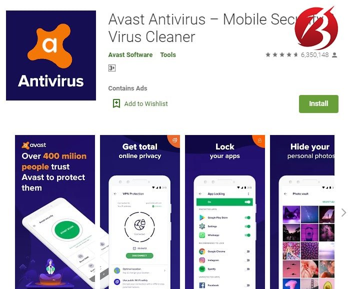 آنتی ویروس های اندروید - آنتی ویروس Avast Mobile Security